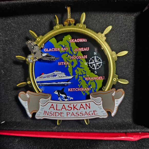 Nations Treasures Genuine Solid Brass Alaska Ornament - Picture 2 of 8